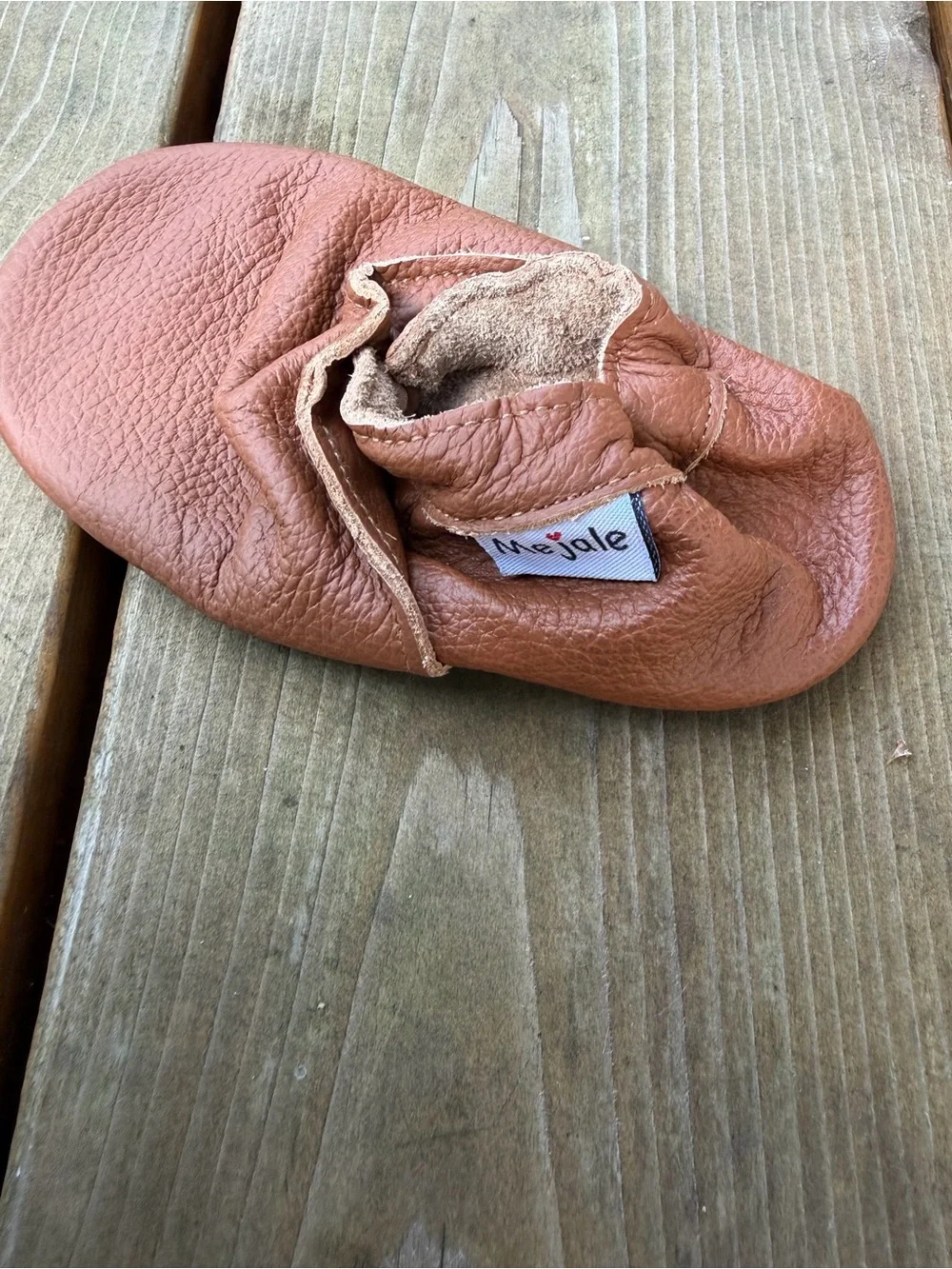 Mejale Toddler Moccasin Slip-On Soft Sole Genuine Leather Barefoot Shoes